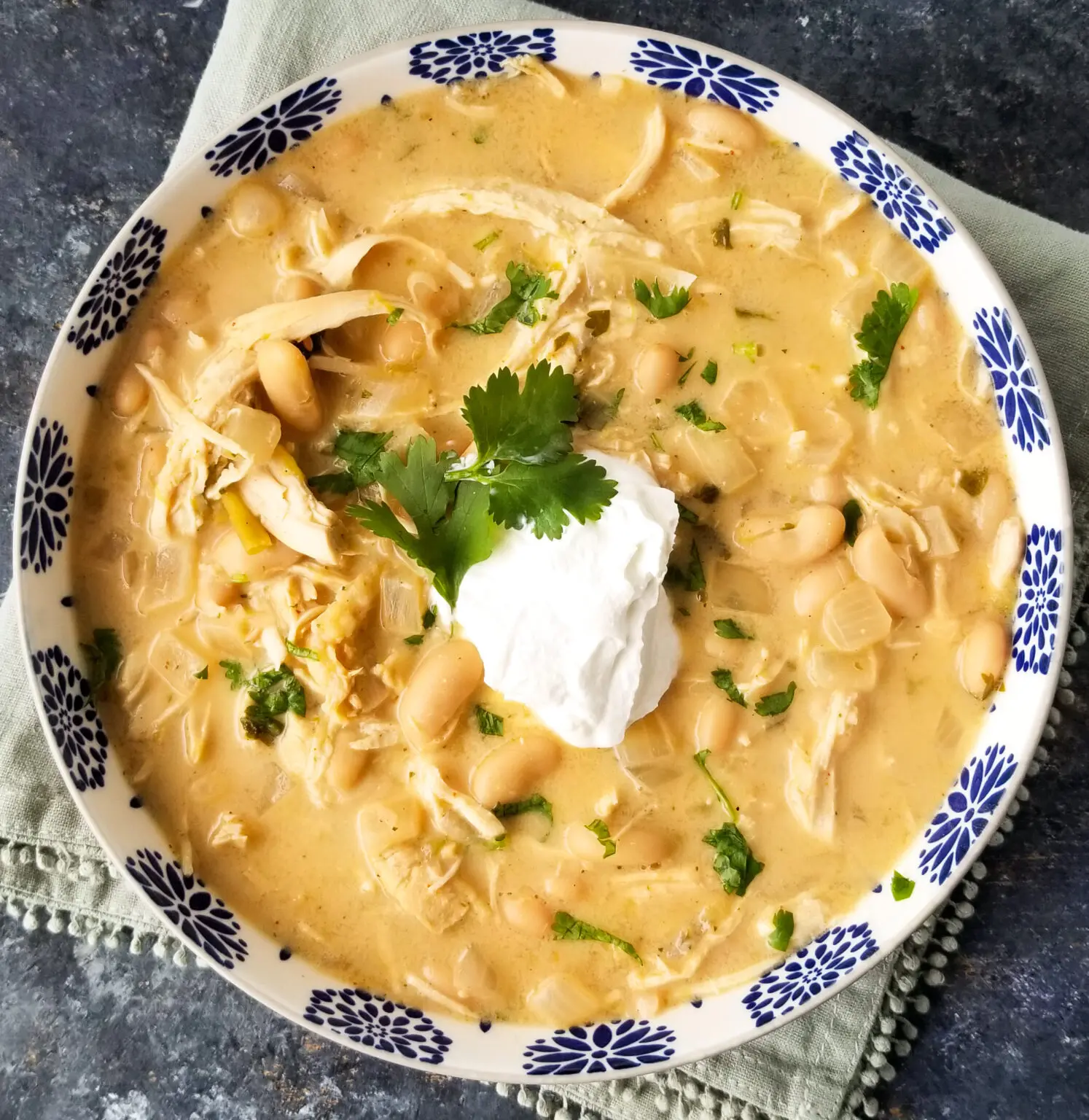 Crockpot Creamy White Chicken Chili